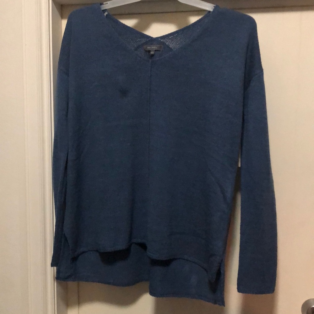 Blue v-neck sweater